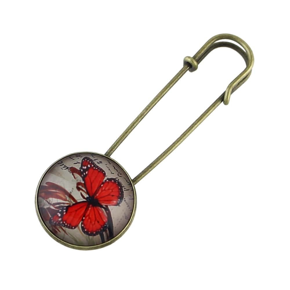 

Butterfly Pattern Brooch, Multicolor