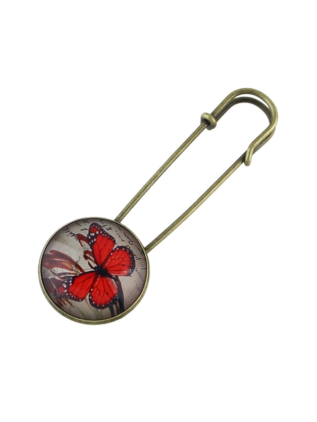 

7 Vintage Style Colorful Butterfly Bird Pattern Brooches Pin