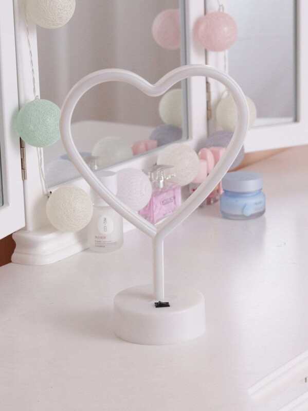 Neon Heart Shaped Table Lamp