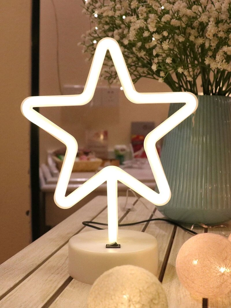 Neon Star Shaped Table Lamp