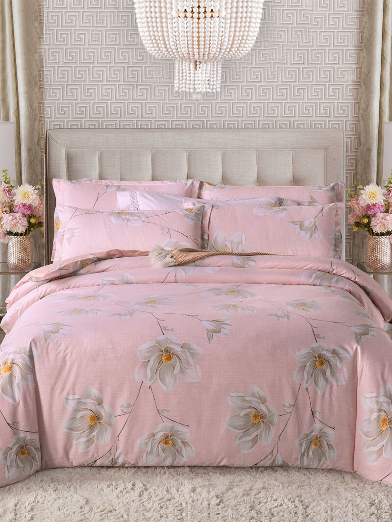 

Allover Flower Print Sheet Set, Multicolor