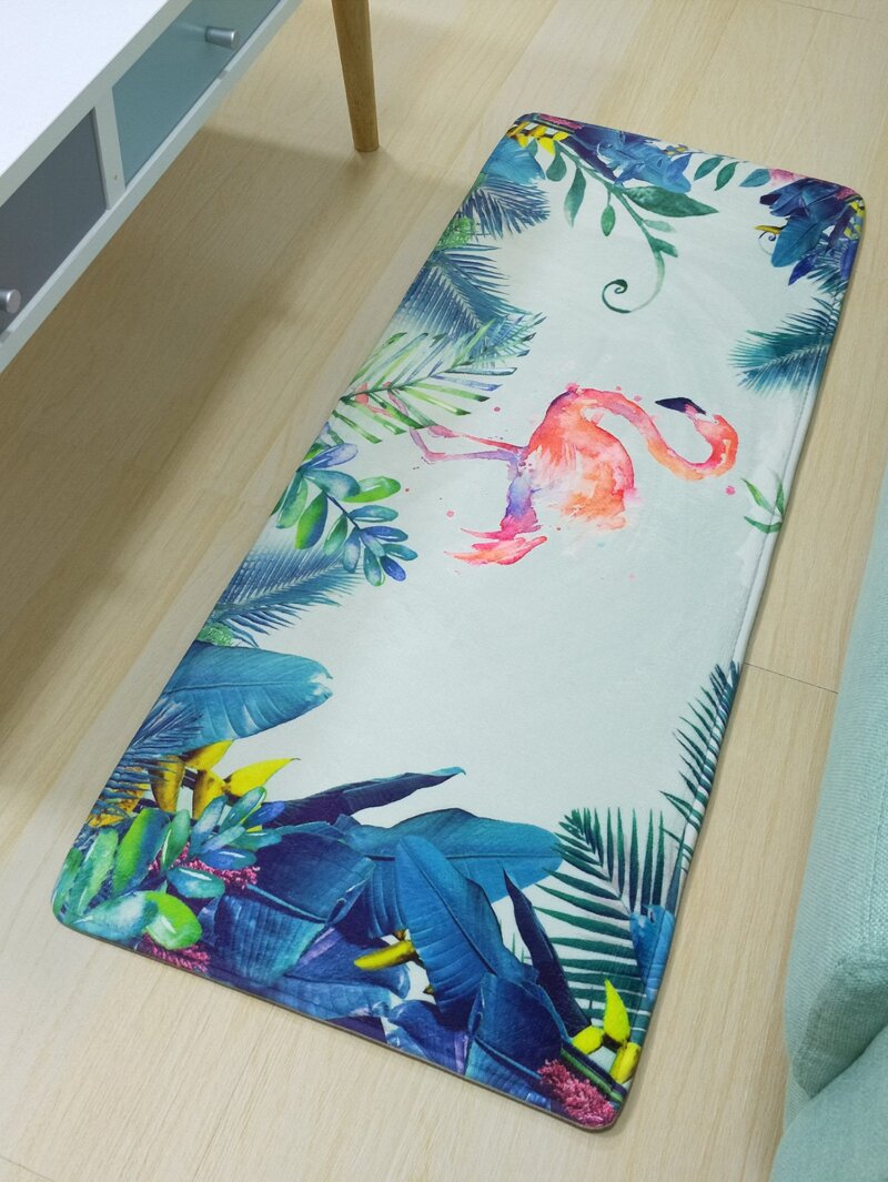 

Flamingo Print Mat, Multicolor