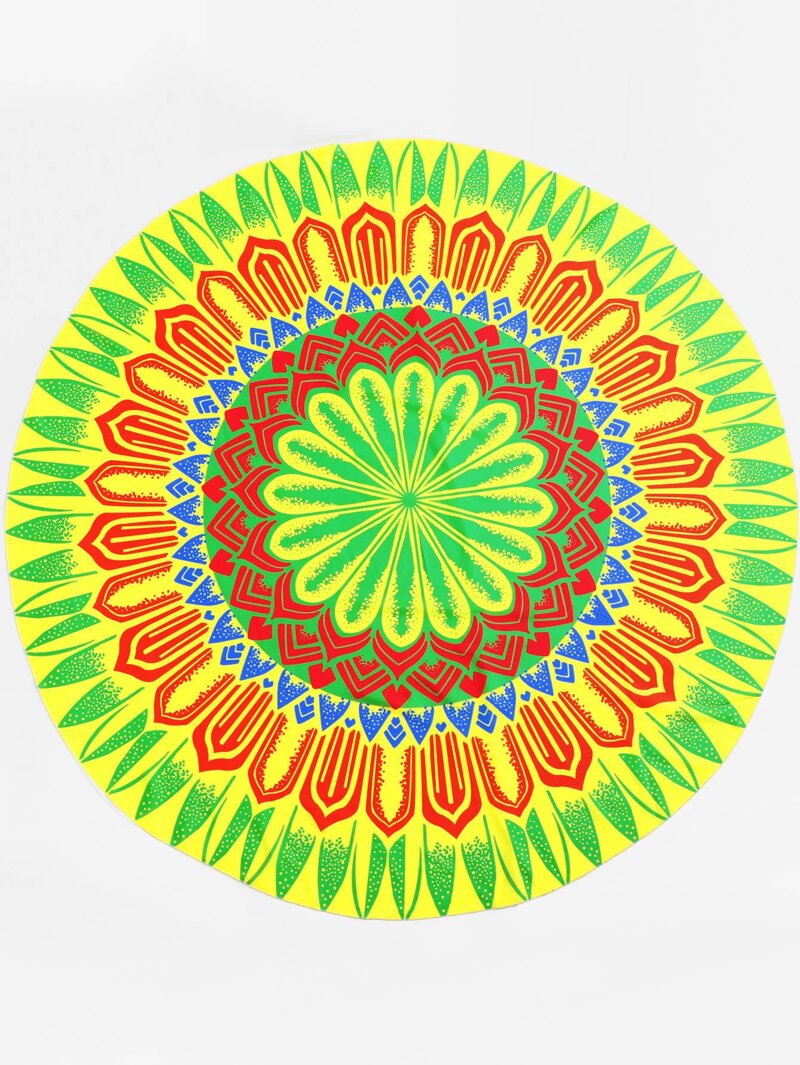 

Flower Print Beach Blanket, Multicolor