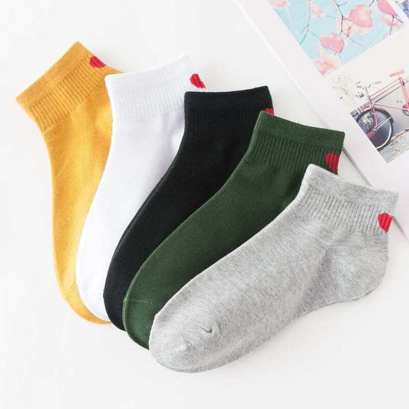 

Heart Detail Socks 5pairs, Multicolor