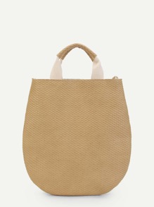 Curved Base Tote Bag