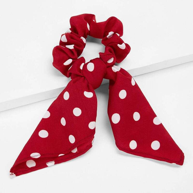 

Polka Dot Hair Tie, Red