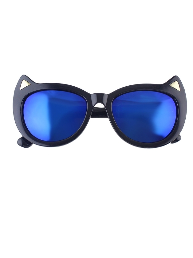 

Blue Oversized Cat Sunglasses With Free Glasses Case