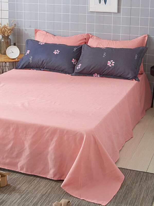 Allover Cat Paw Print Bedding Set For Australia Shein