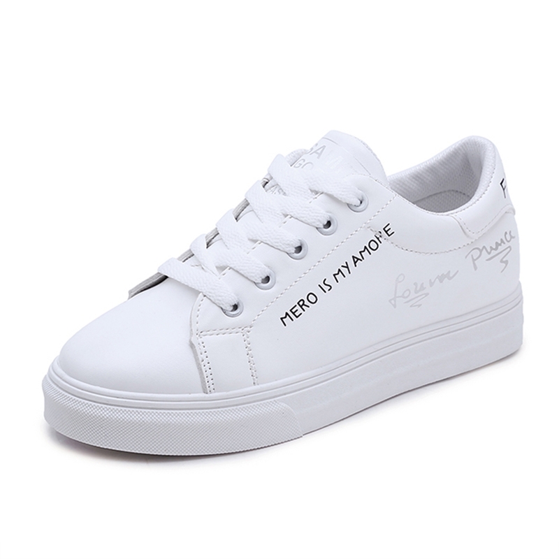 

Slogan Print Low Top Sneakers, White
