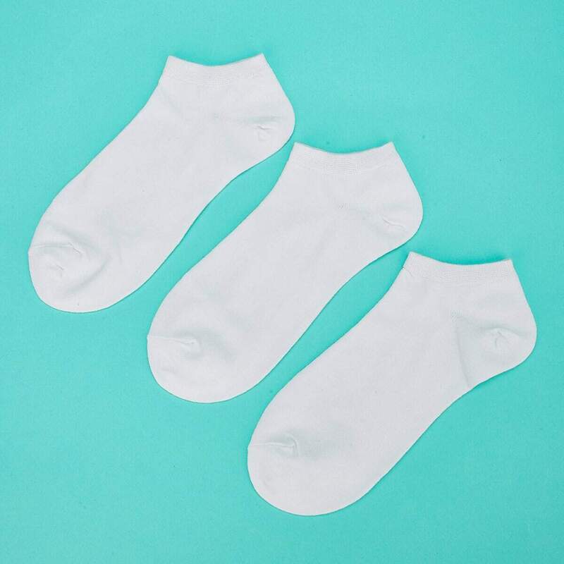 

Plain Invisible Socks 3pairs, White