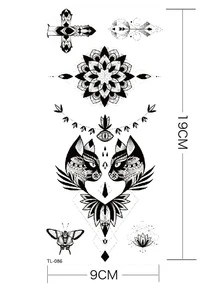 Autocollant De Tatouage De Chat Et De Fleur Mode En Ligne Shein France