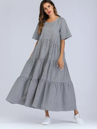 gingham maxi