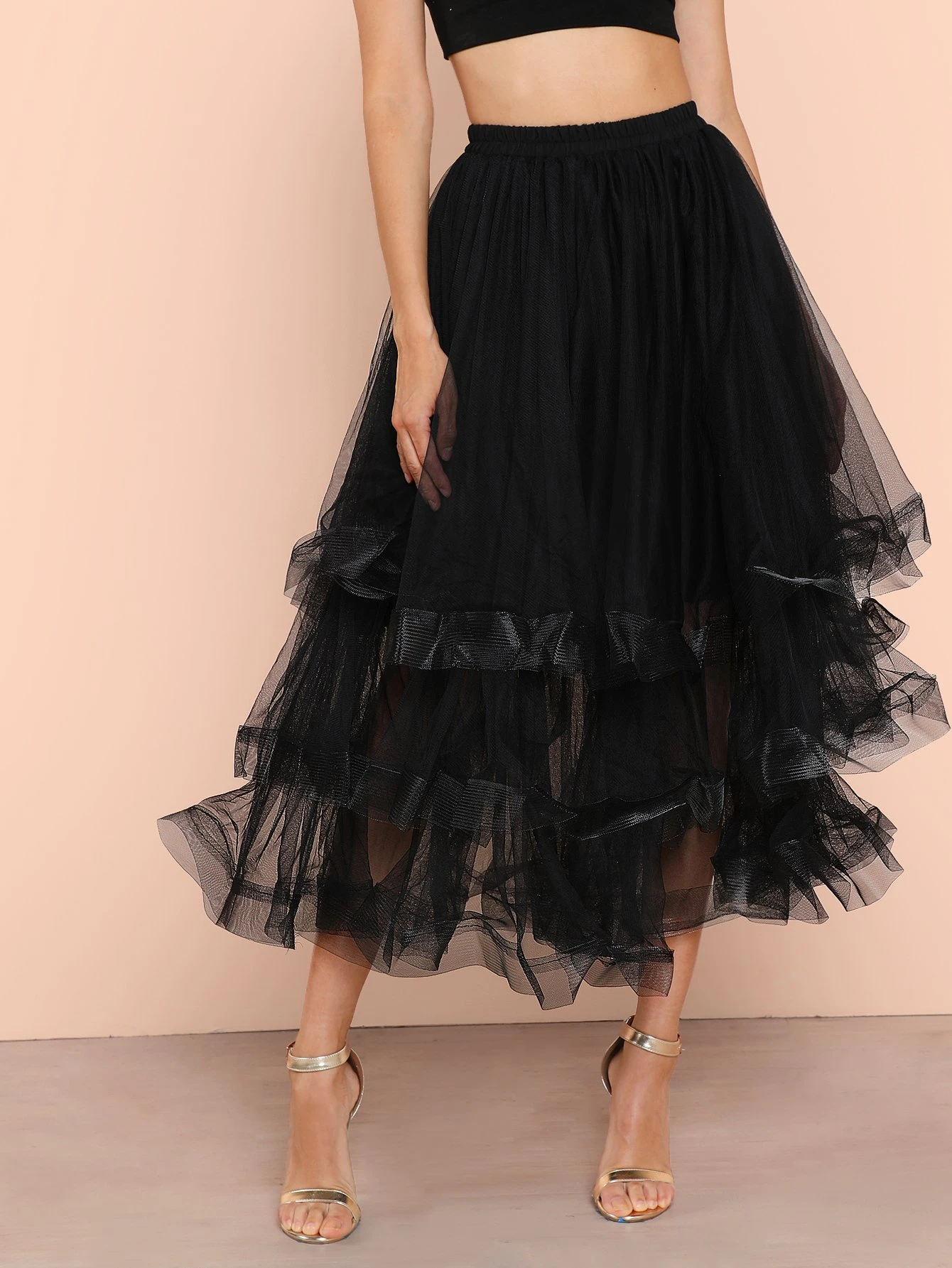 Elastic waist tulle skirt Outlet