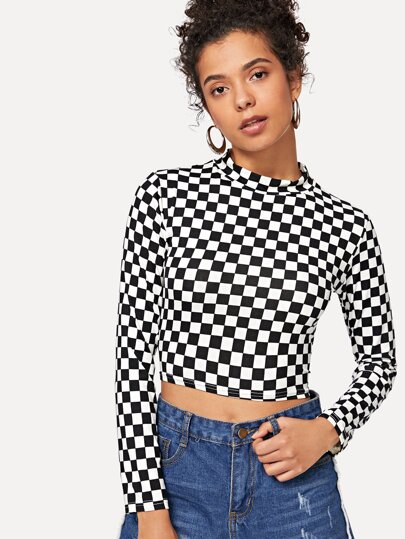 Camiseta corta panel de guingán