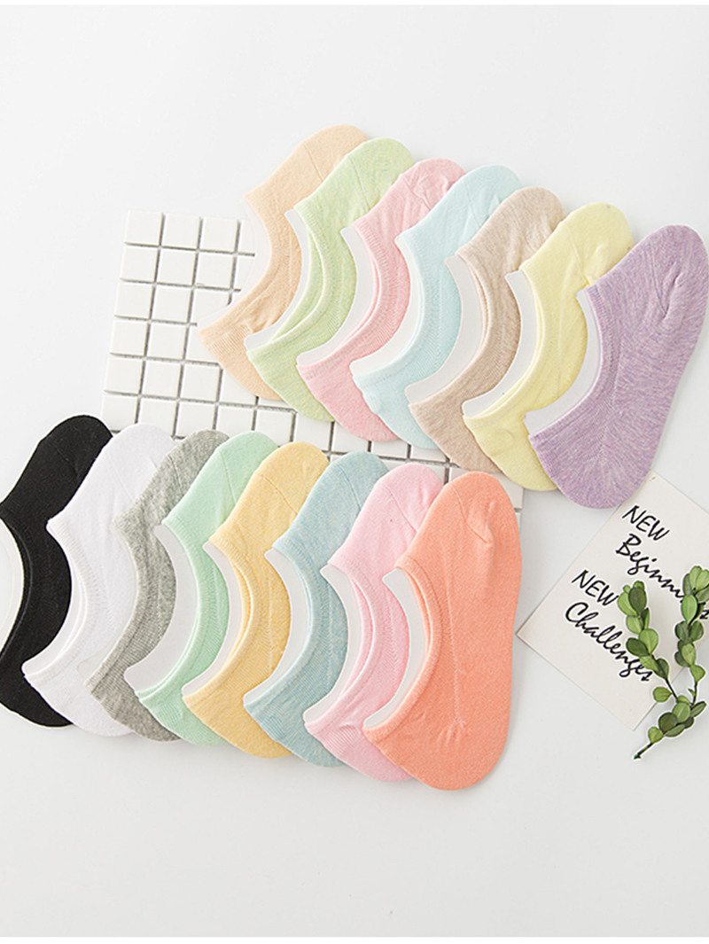 

Plain Invisible Socks 15pairs, Multicolor