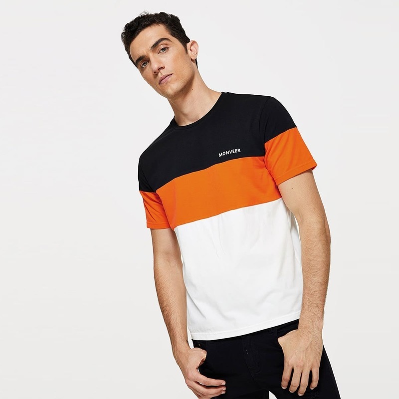 

Guys Letter Front Color Block Tee, Multicolor