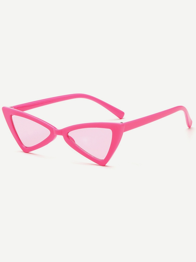 

Girls Triangle Shaped Lens Sunglasses, Hot pink
