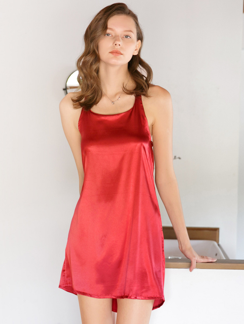 

Criss Cross Back Night Dress, Red