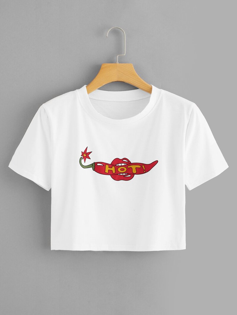 

Graphic Print Tee, White