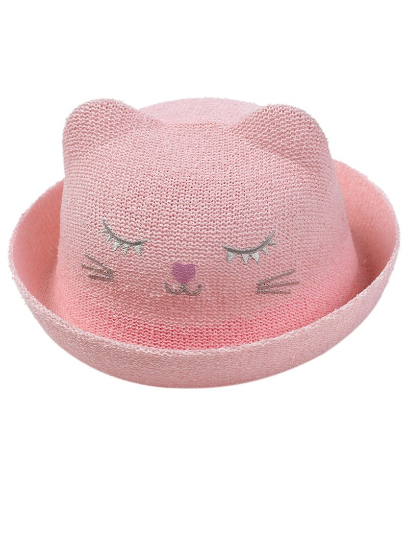 

Girls Embroidered Detail Bowler Hat, Pink