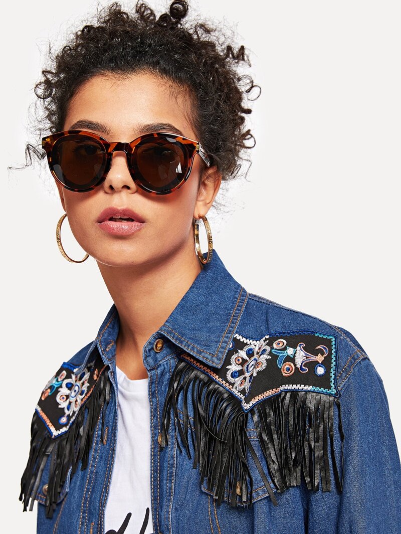 

Leopard Frame Sunglasses, Brown