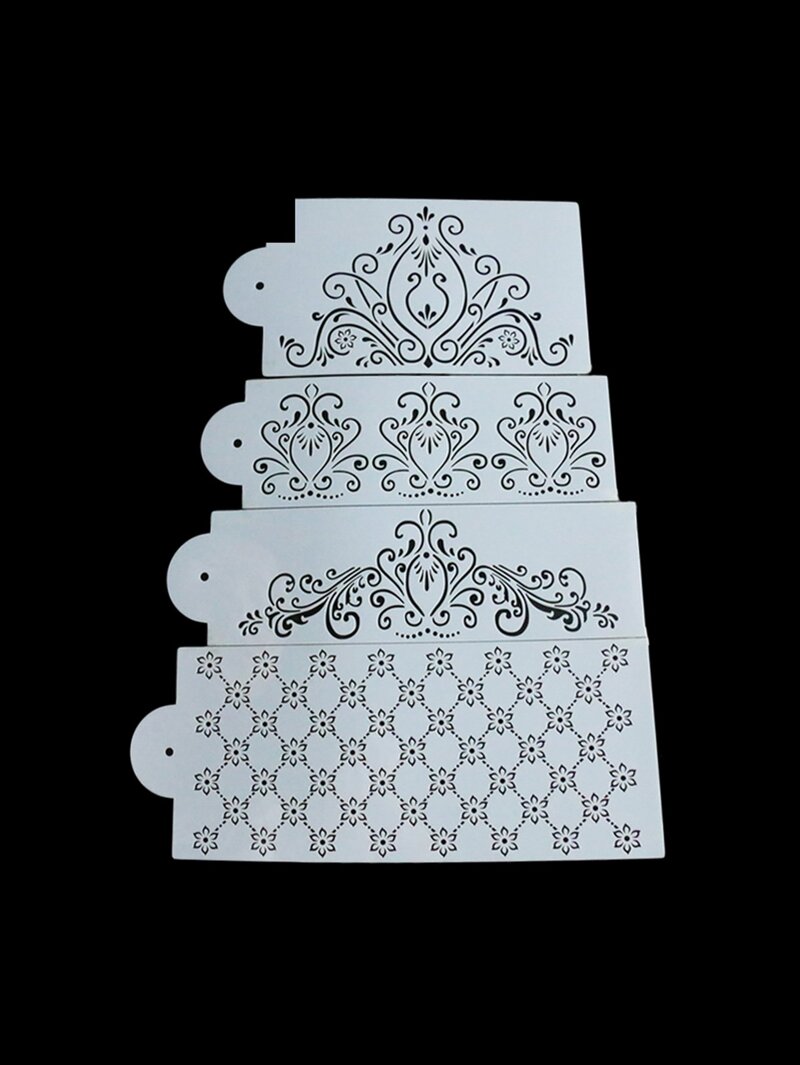 Art Pochoir Gâteau Pochoir schablonen 2 Pièces Coller Cookie Pochoir