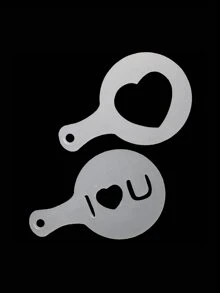 Conjunto de 8 plantillas para café - Blanco - Ver 2