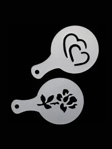 Conjunto de 8 plantillas para café - Blanco - Ver 5