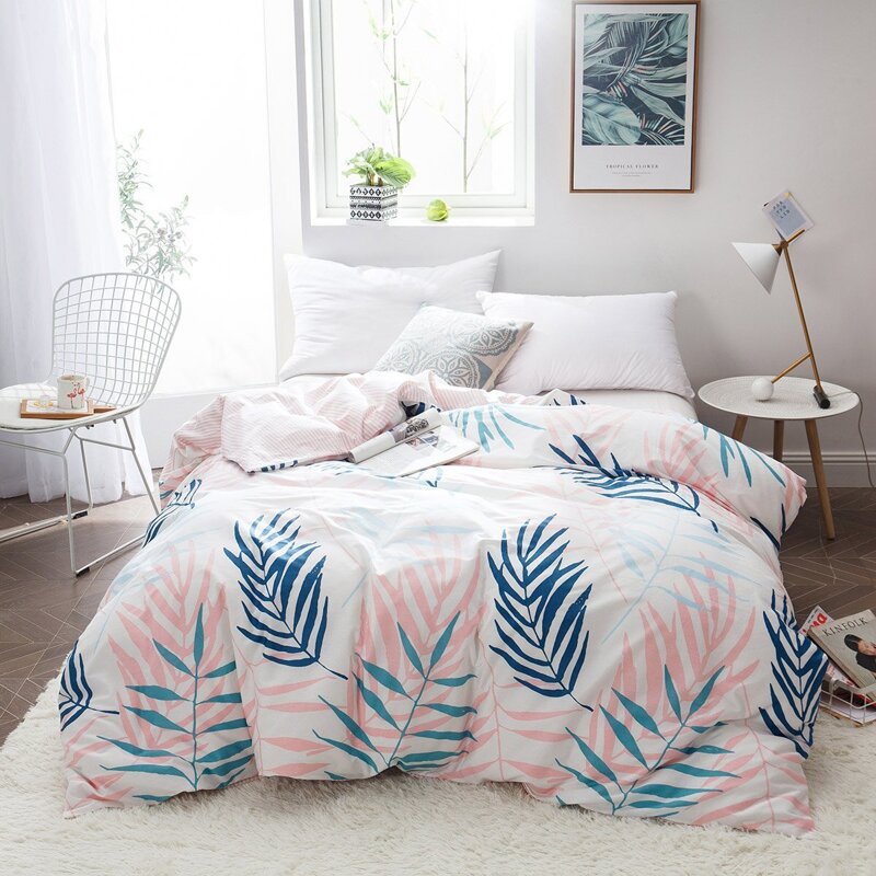 

Leaf Print Duvet Cover 1PC, Multicolor