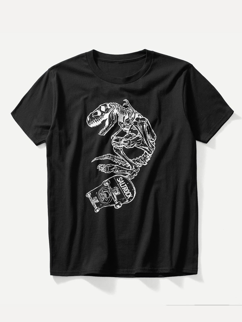 

Men Hand Print Tee, Black