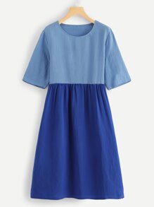 Contrast Color Dress