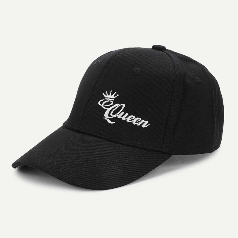 

Embroidered Letter Baseball Cap, Black