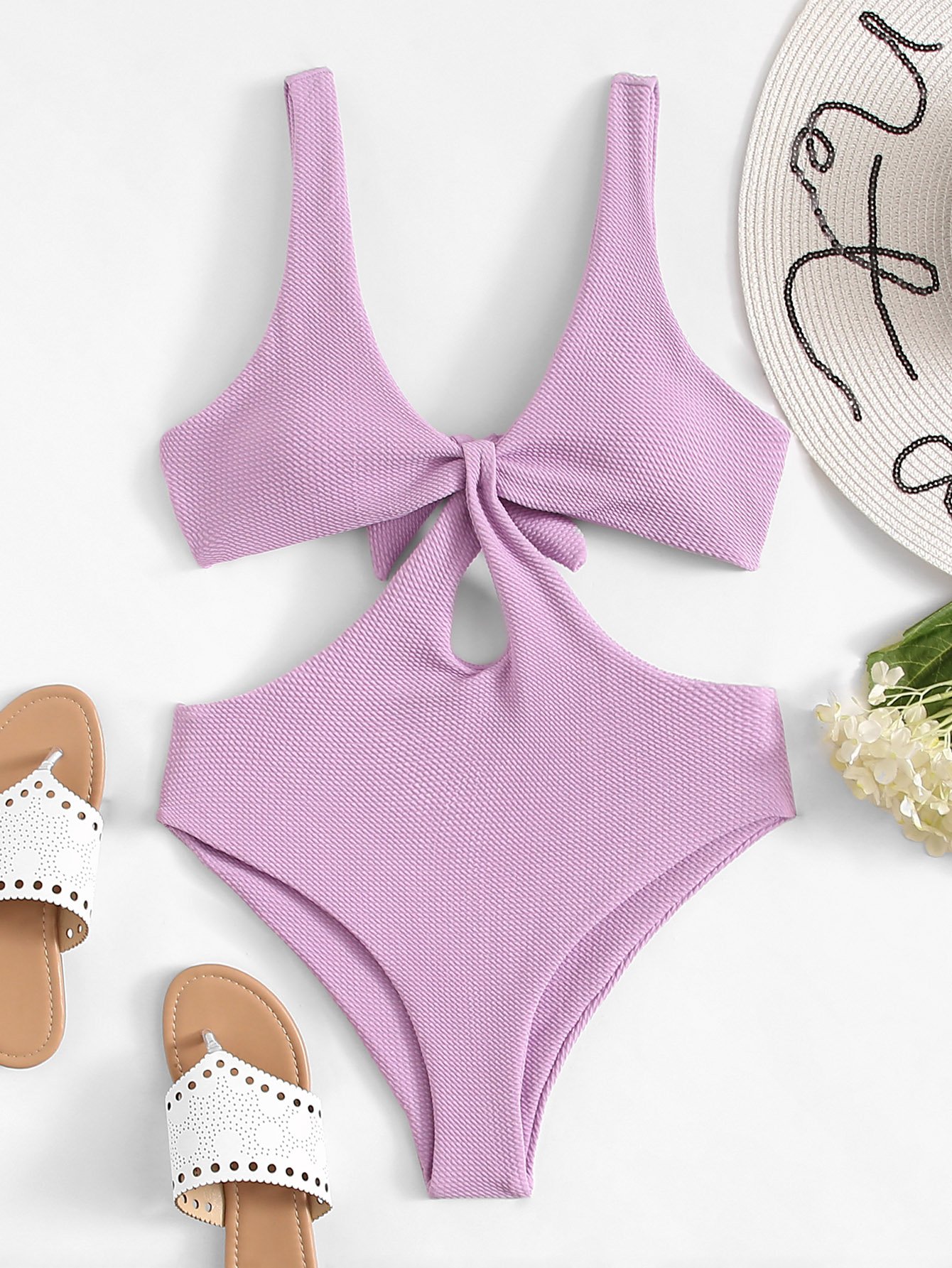 Trikini liso con nudo | Mode de Mujer | SHEIN España
