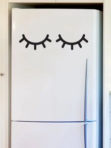 Decal dán tường in hình mắt, decal dán tường nghệ thuật tự dính màu đen đơn giản để trang trí nhà cửa - màu đen - Xem 3