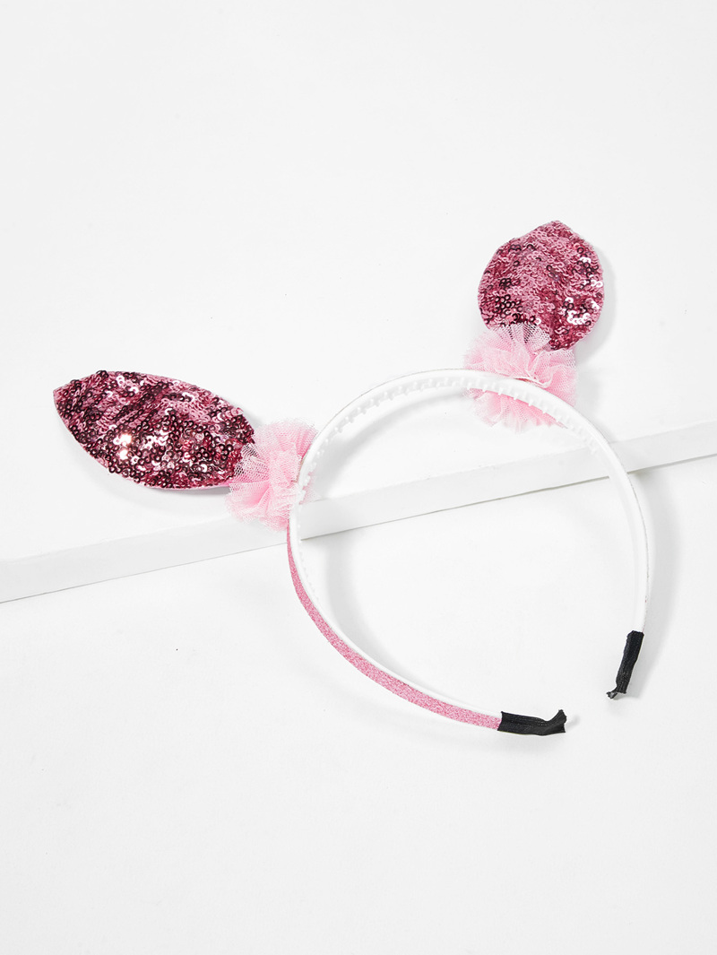 

Girls Sequin Ear Headband, Pink