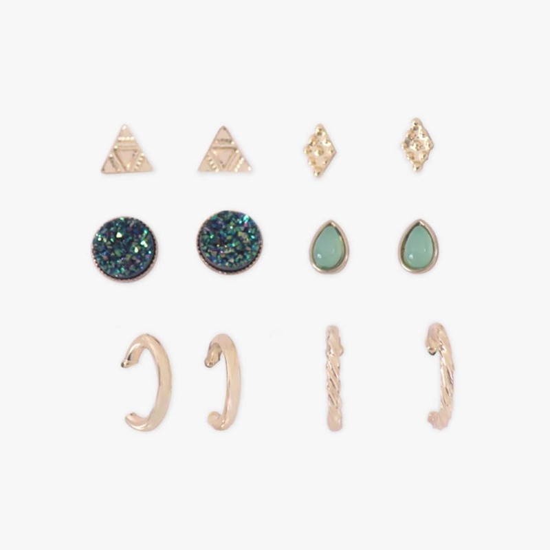 

Flower Stud Earrings Set 6pairs, Multicolor