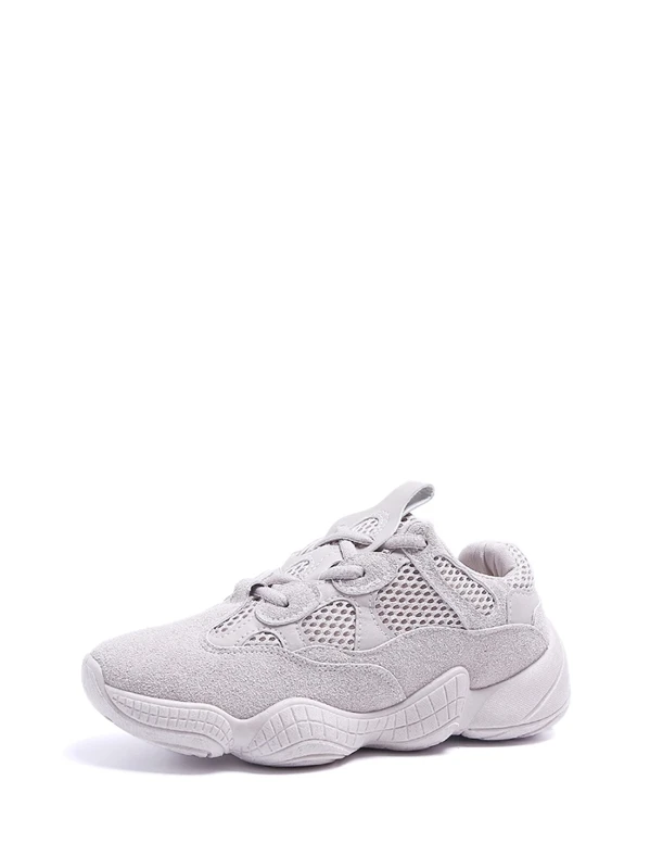 lace up mesh panel sneakers