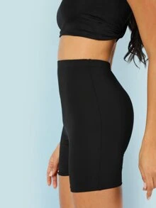 SHEIN EZwear 素色緊身運動短褲