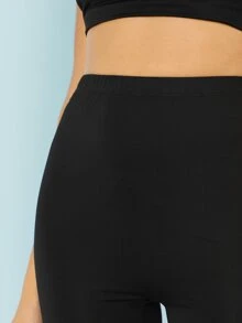 SHEIN EZwear 素色緊身運動短褲