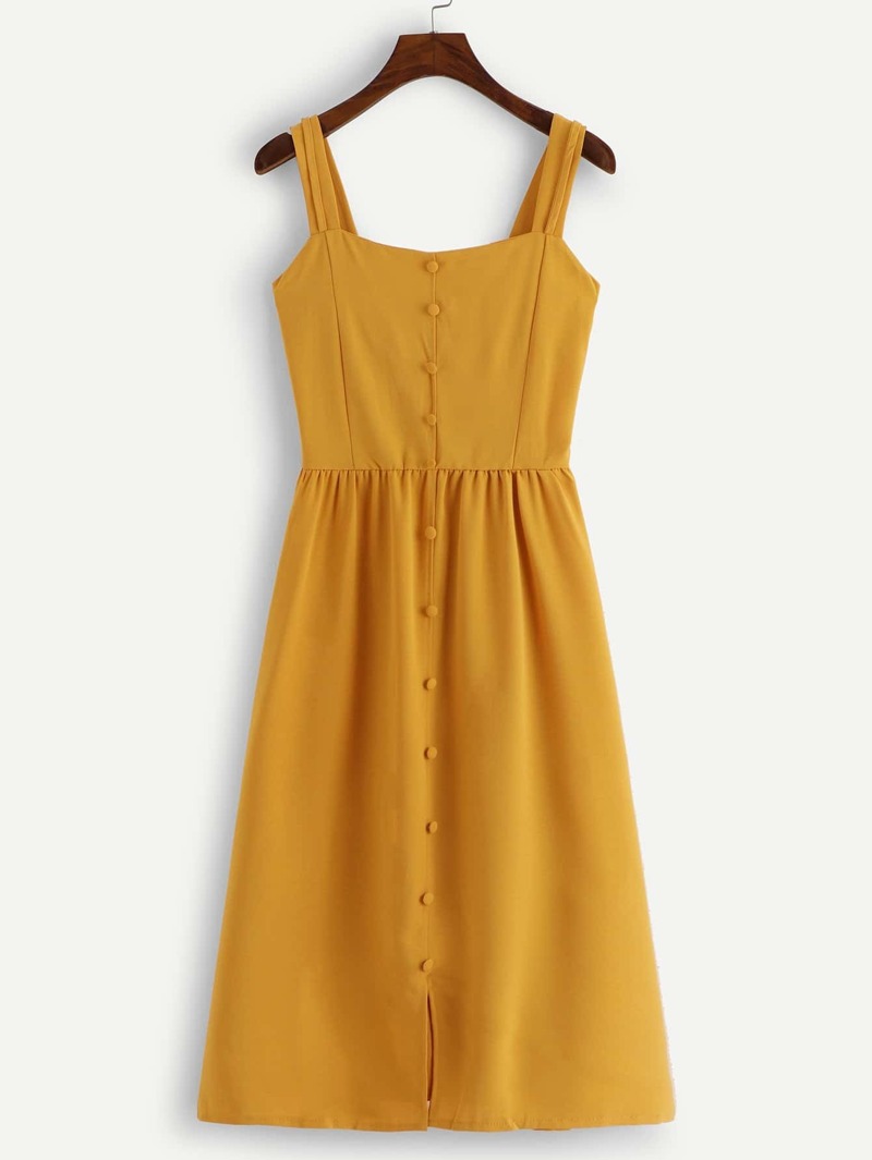 

Single Breasted Split Front Dress, Ginger