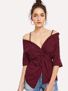 Twist Button Cami Blouse