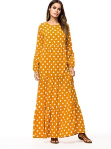 Polka Dot Longline Dress