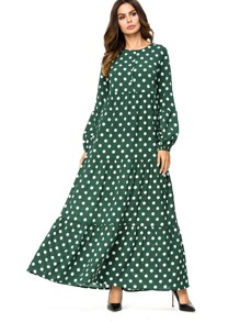 Polka Dot Longline Dress