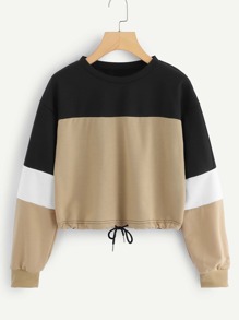 Colorblock Crop Sweatshirts