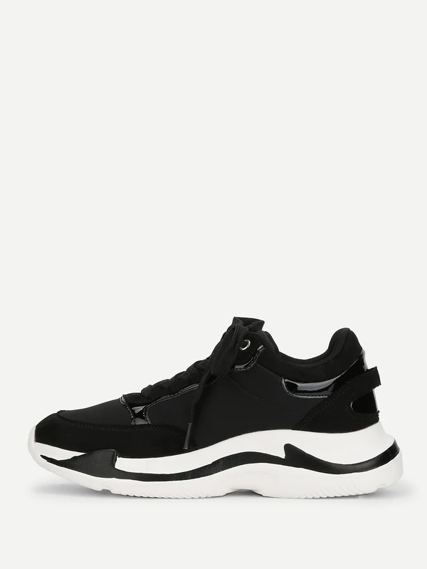 shein black trainers