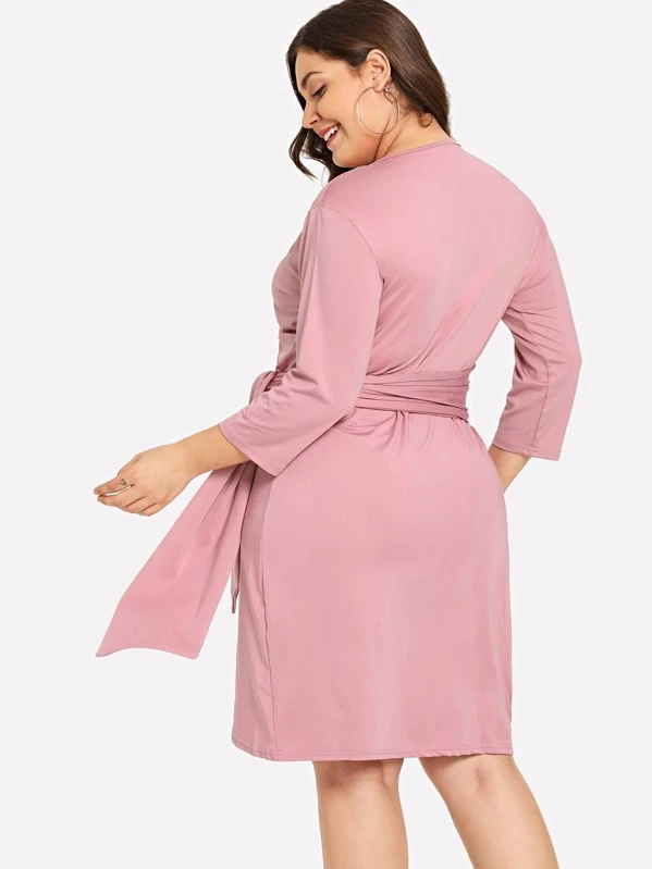 Robe d/écontract/ée /à manches longues avec imprim/é floral YYW