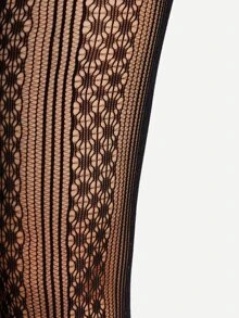 Geometric Pattern Tights - Clear - View 4