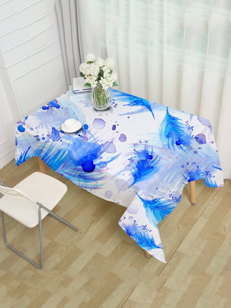 

Feather Print Table Cloth, Multicolor