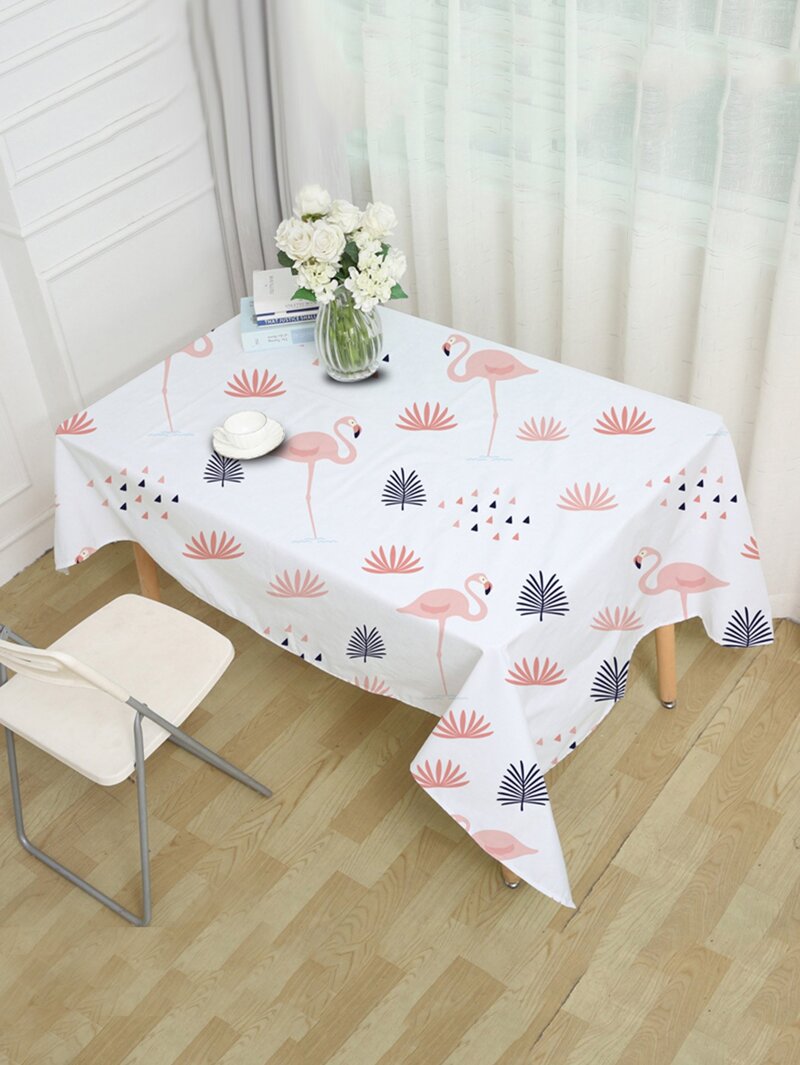 

Flamingo Print Table Cloth, Multicolor