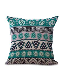 Chevron & Floral Print Pillowcase Cover 1pc